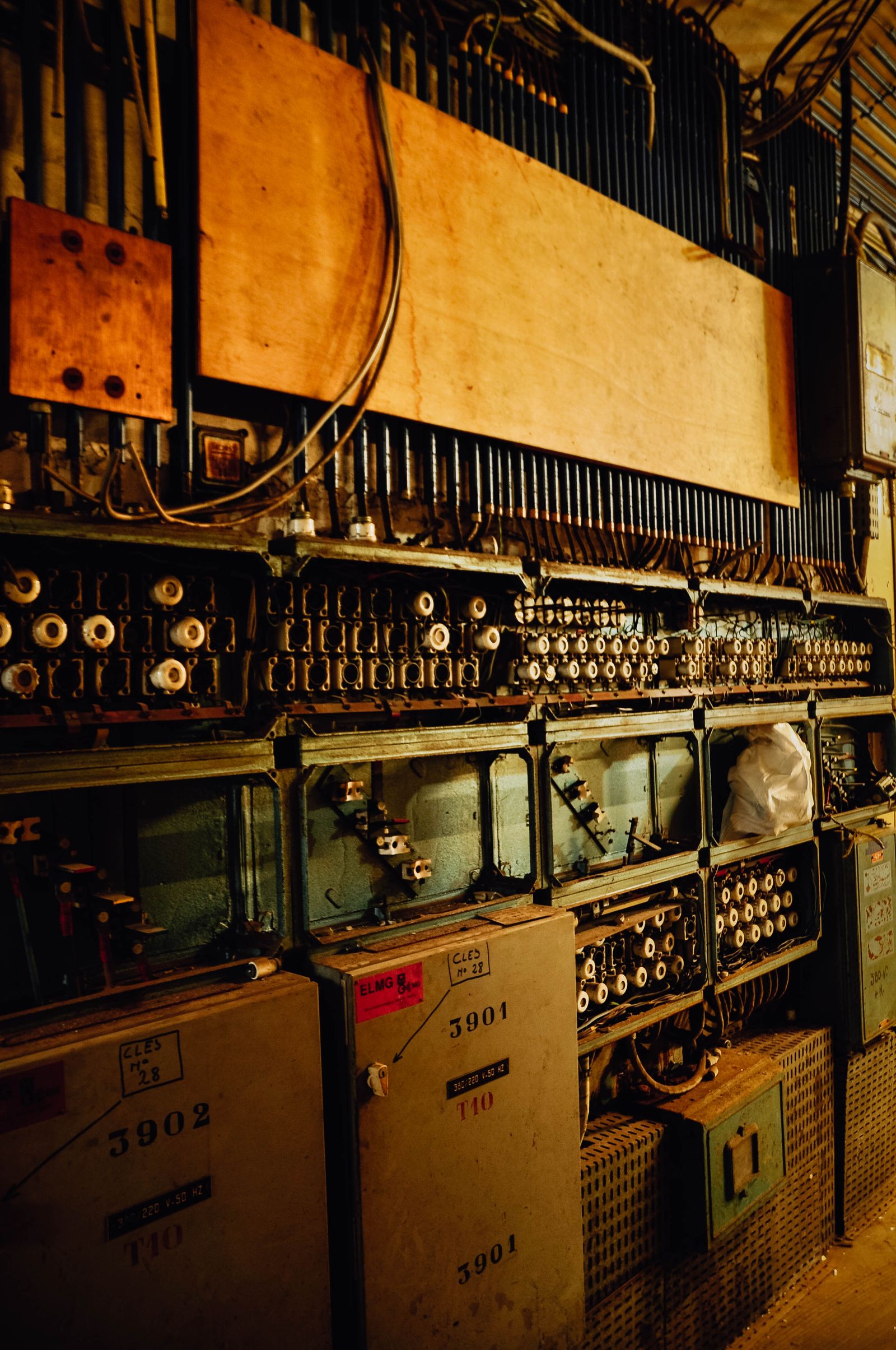 Electrical control panel with wiring