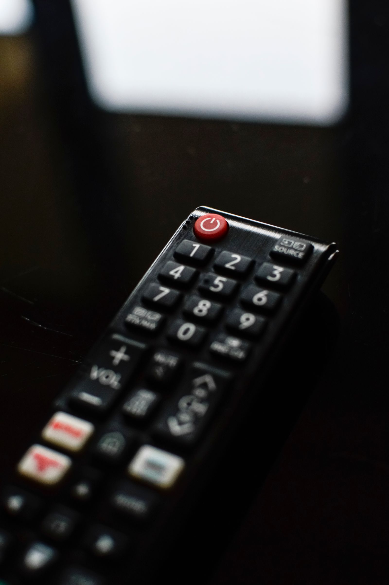 Remote control with power button