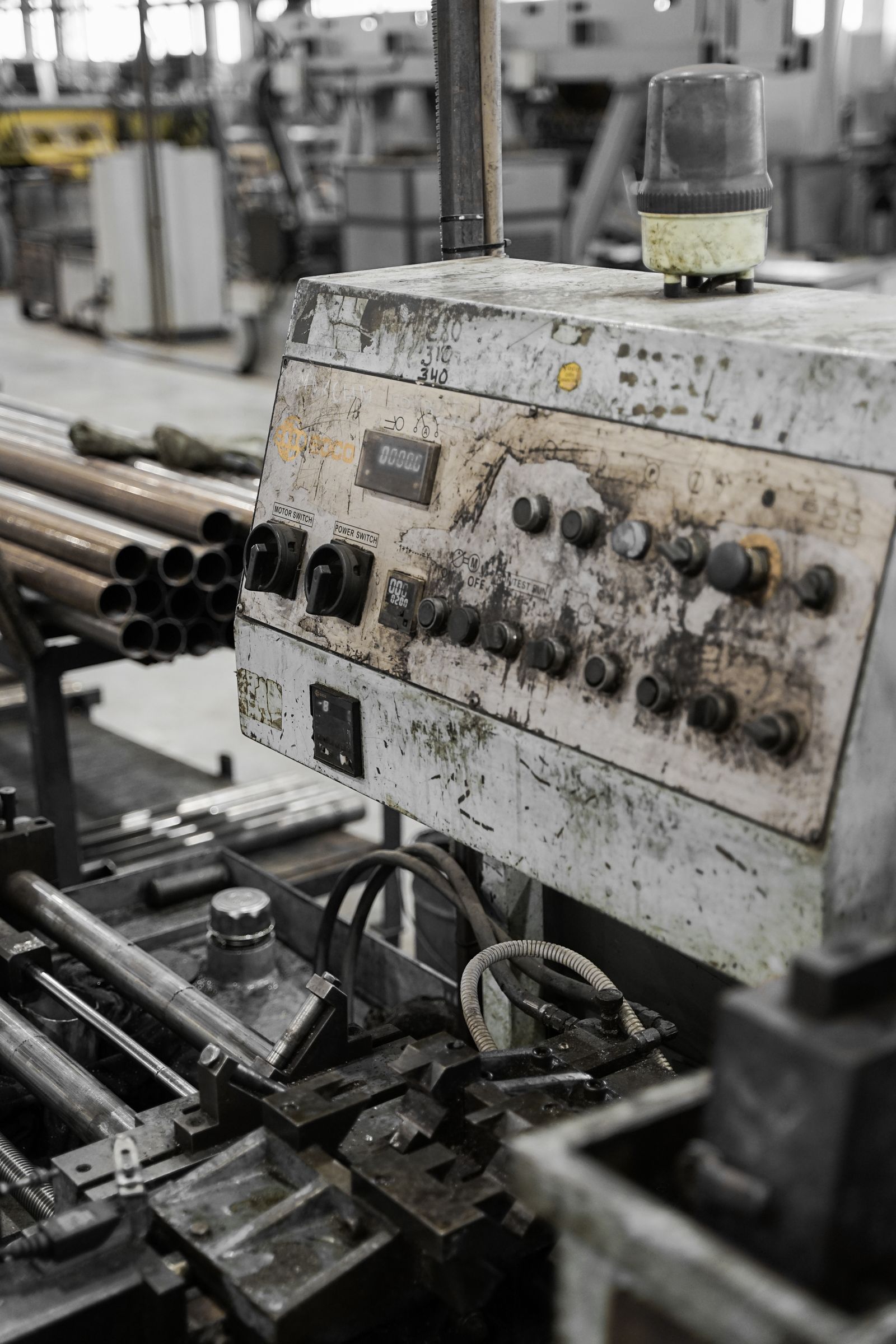 Old machine control panel