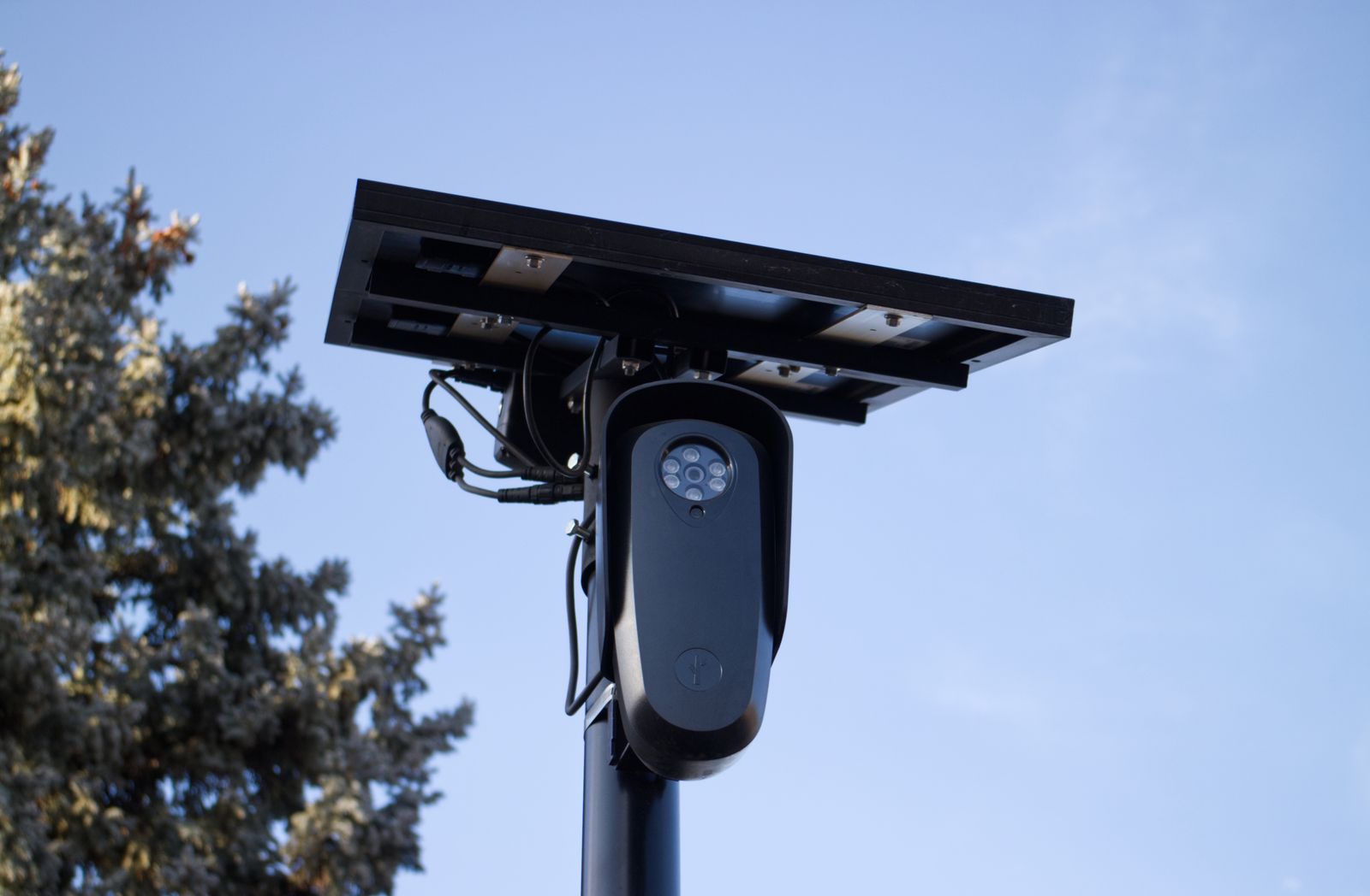 Solar-powered outdoor security camera
